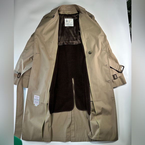 London Fog vintage mens trench coat relaxed cotton blend zip out liner 40R - Picture 7 of 16
